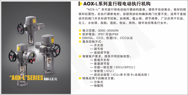 AOX-L系列直行程电动执行器